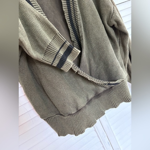 Vintage Havana Sweater Y2K Academia Cottage Pullover Cardigan | Olive Green | M - Picture 4 of 16
